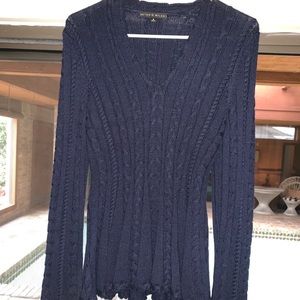 Antonio Melani Peplum style Sweater- Navy
